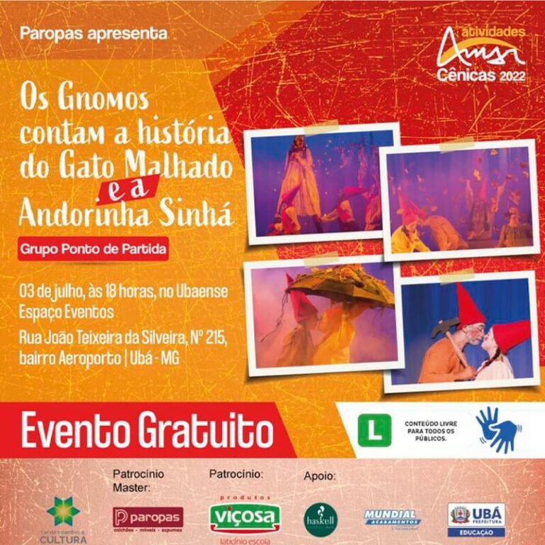 Teatro "Os Gnomos contam a história do Gato Malhado e a Andorinha Sinhá"